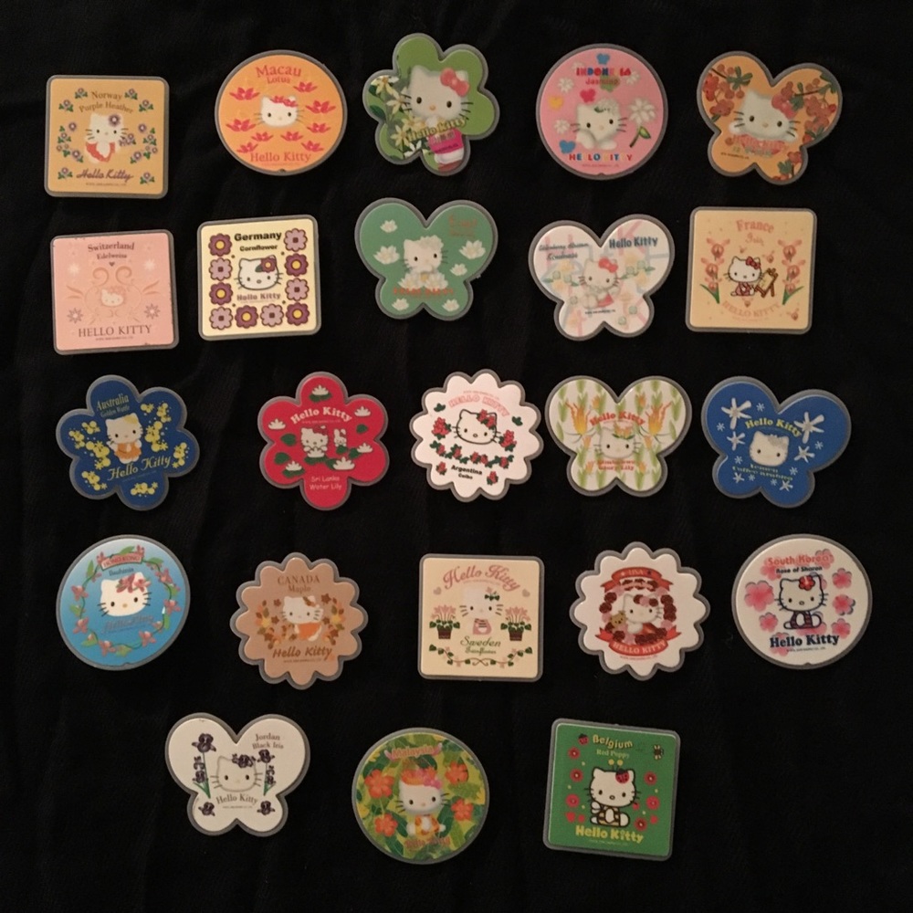 Set of 23 Hello Kitty Country Pins Brooches